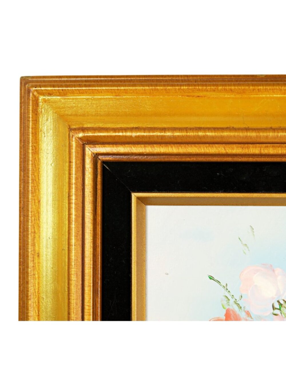 Robert Cox Signed 14x15" Oil Painting Pink Rose & Snapdragons Still Life - Picture 4 of 10